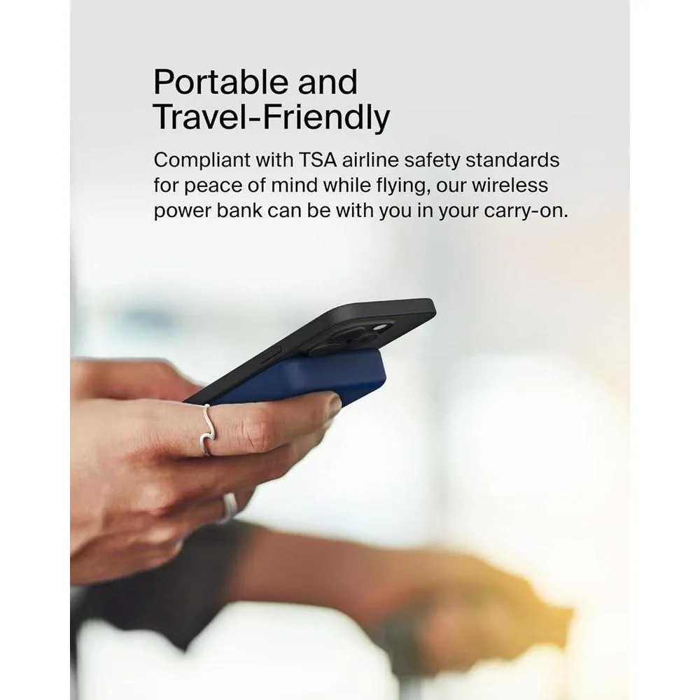 Banco de energía portátil Belkin con carga inalámbrica de 15W, MagSafe y soporte para iPhone, AirPods y Apple Watch