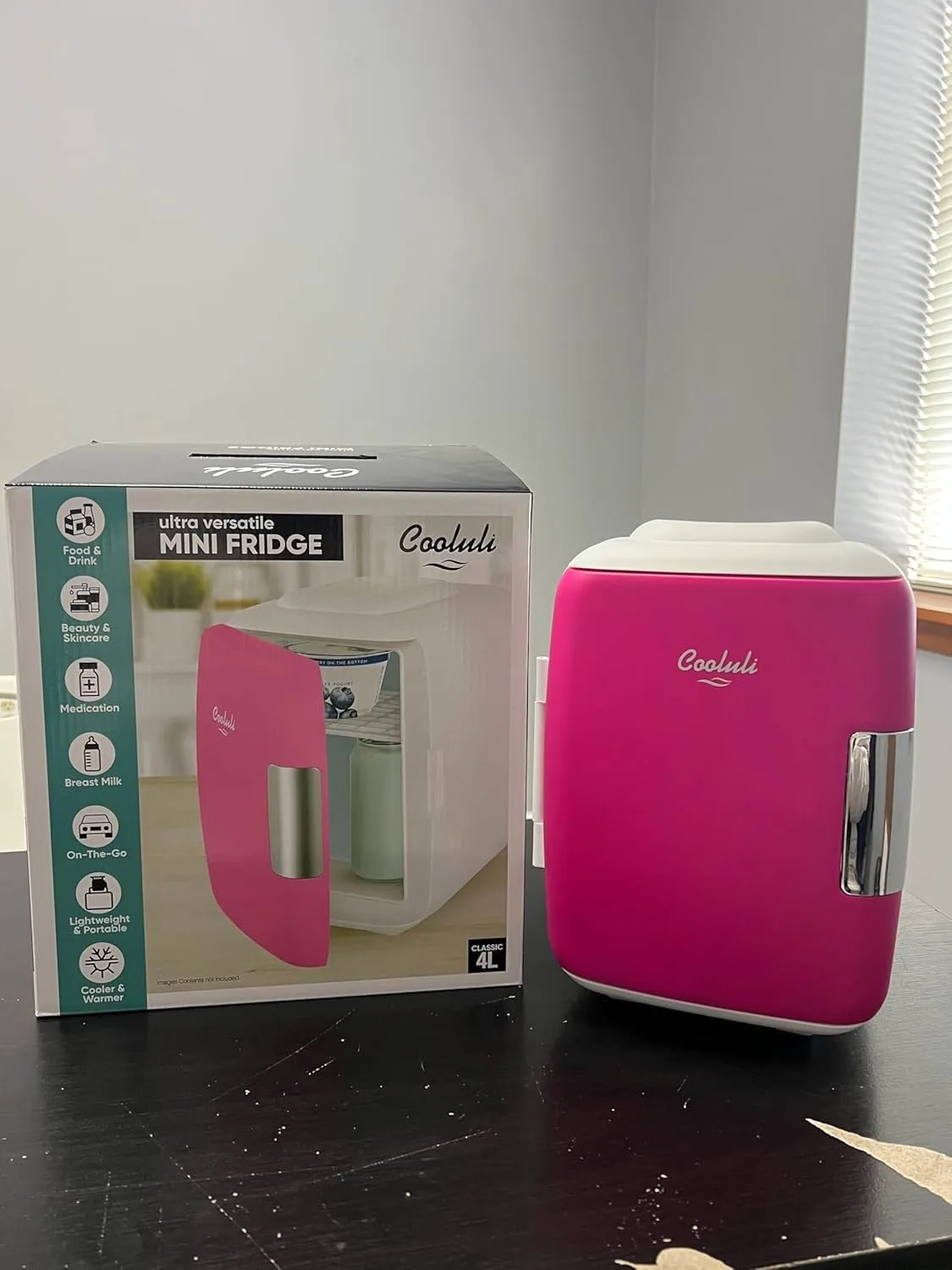 Cooluli store Cooluli Mini Electric Refrigerator, Cooler and Warmer (4 Liters/6 Cans)