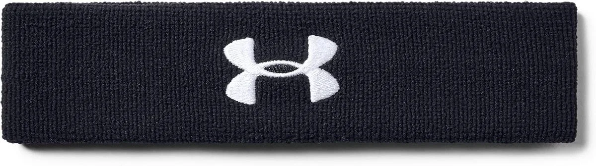 Under Armour Men's Performance Headband , Black (001)/White, One Size Fits All