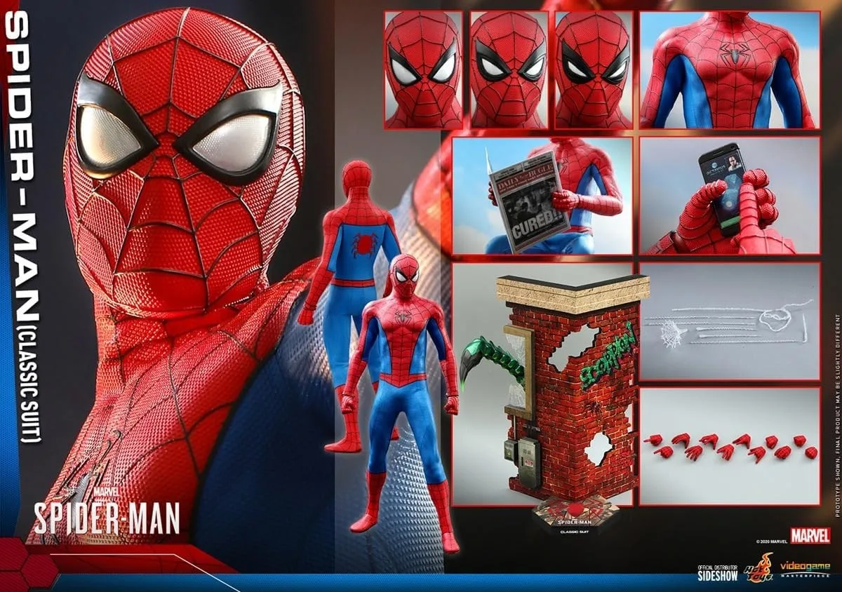 Hot Toys Versión de traje clásico de Spider-Man 1:6