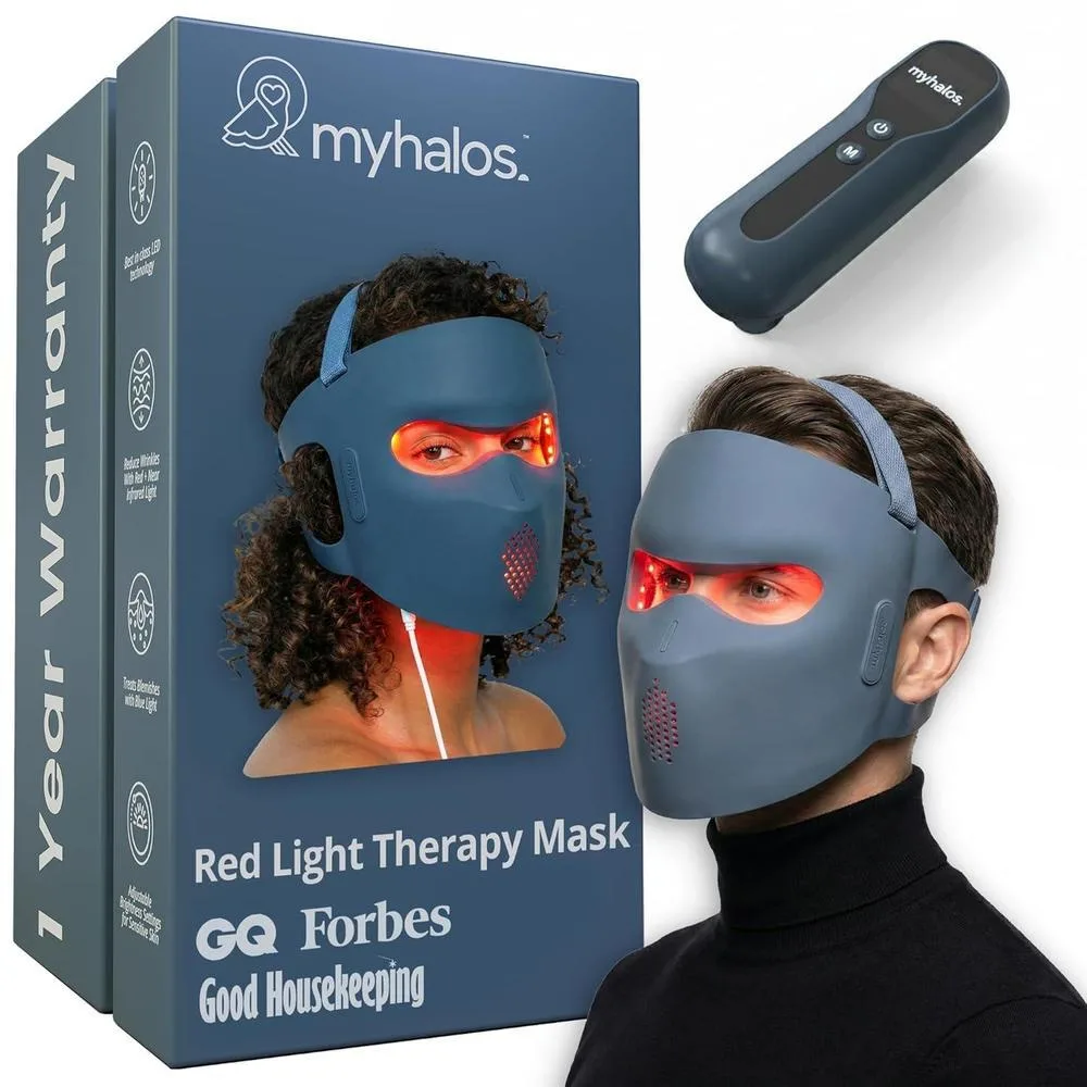 Máscara de fototerapia roja Myhalos con 4 longitudes de onda para rostro