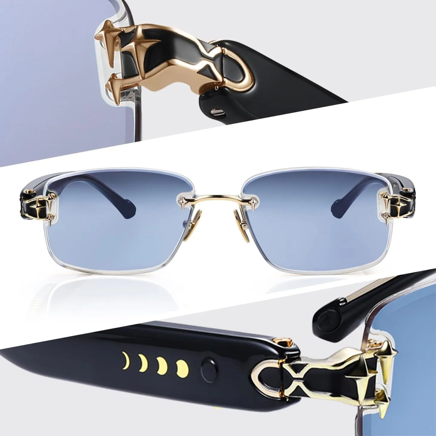 Gafas de sol Aura que cambian de color: 4 colores de lentes, control táctil