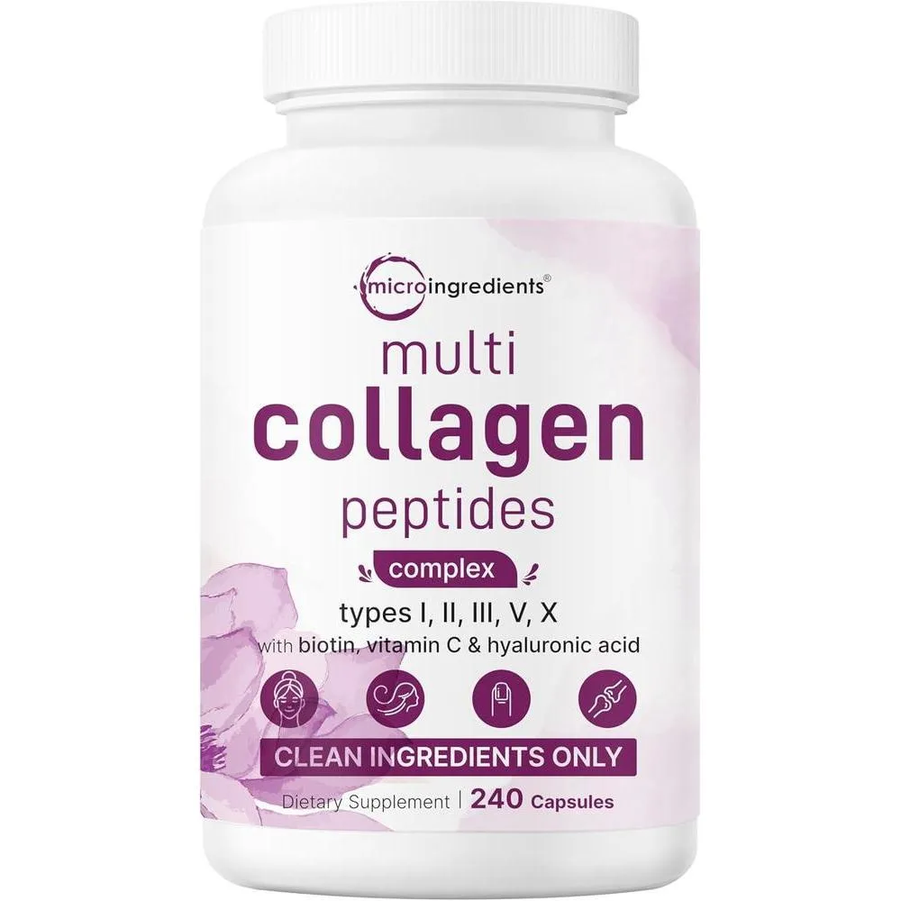 Suplemento Multi Colágeno Péptidos Micro Ingredients 240 Cápsulas