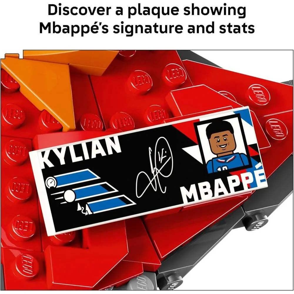 LEGO Editions Kylian Mbappé - Juego de construcción para niños y niñas, regalo de fútbol coleccionable con placa y decoración