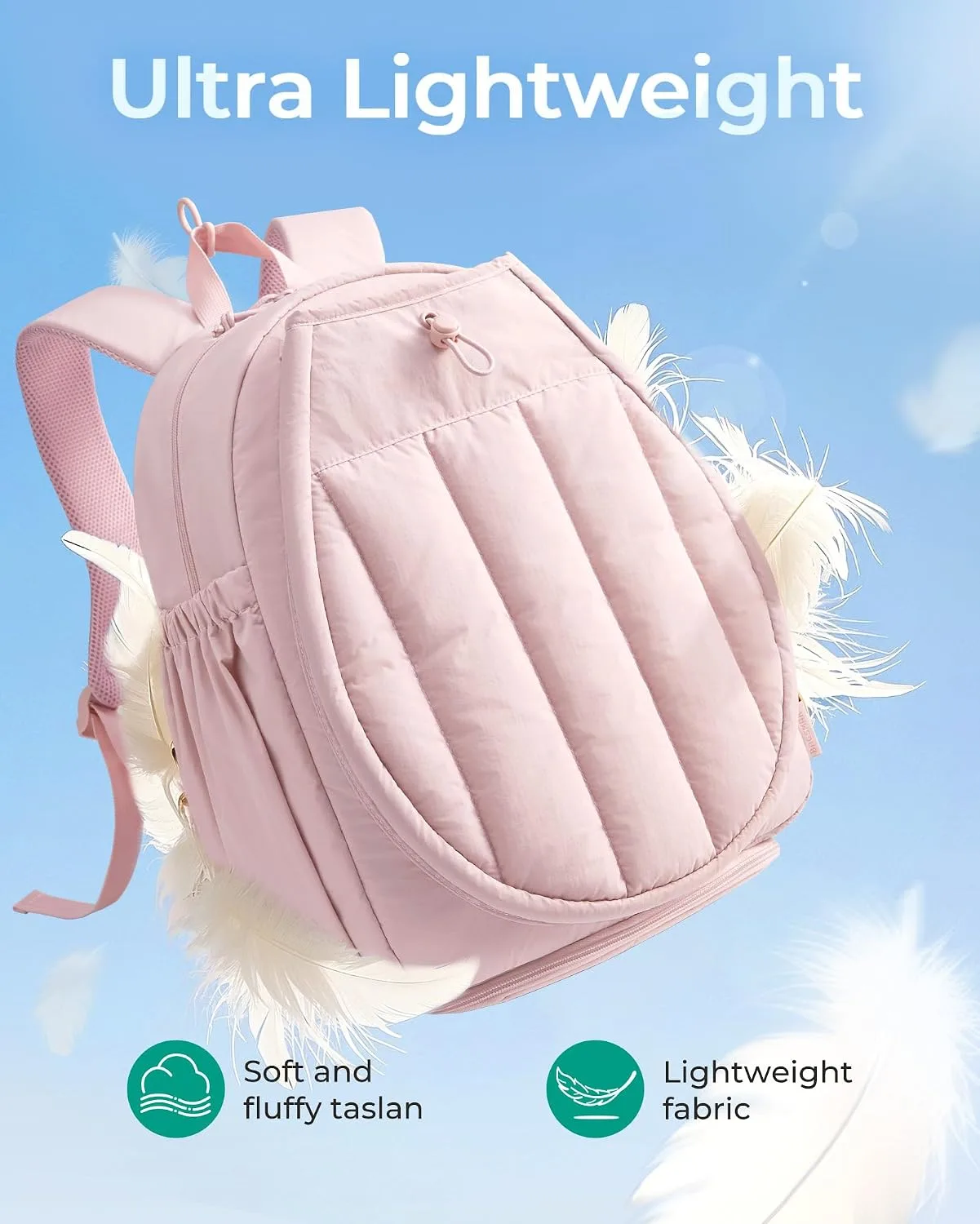 BAGSMART - Bolsa de tenis y gimnasio para mujeres, con compartimento para 2 raquetas,