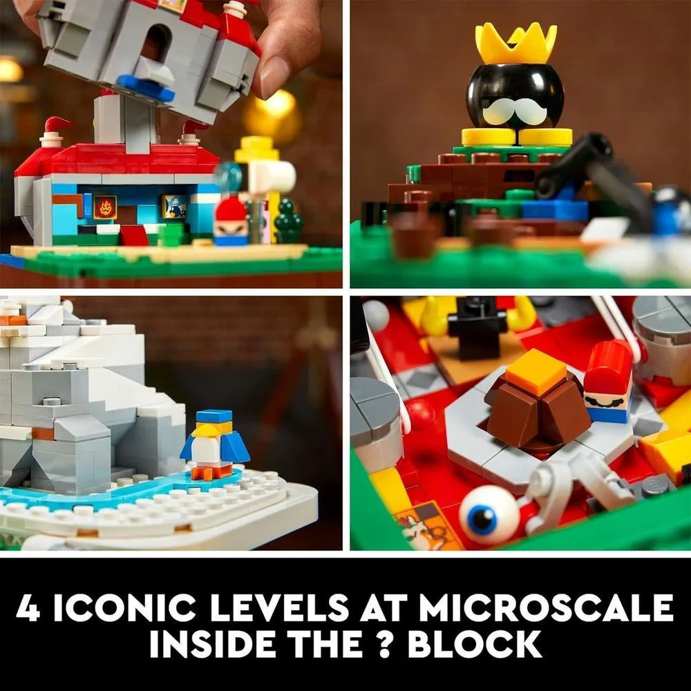 LEGO Super Mario 64 Bloque de Interrogación Set de Construcción para Fanáticos Adultos con 10 Minifiguras y 4 Niveles