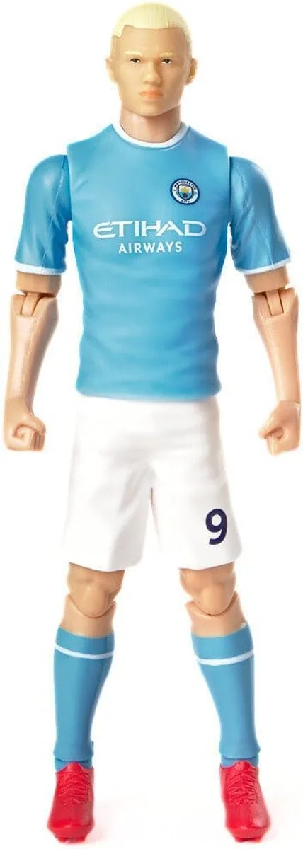 Figura de acción coleccionable de fútbol de Erling Haaland del Manchester City FC