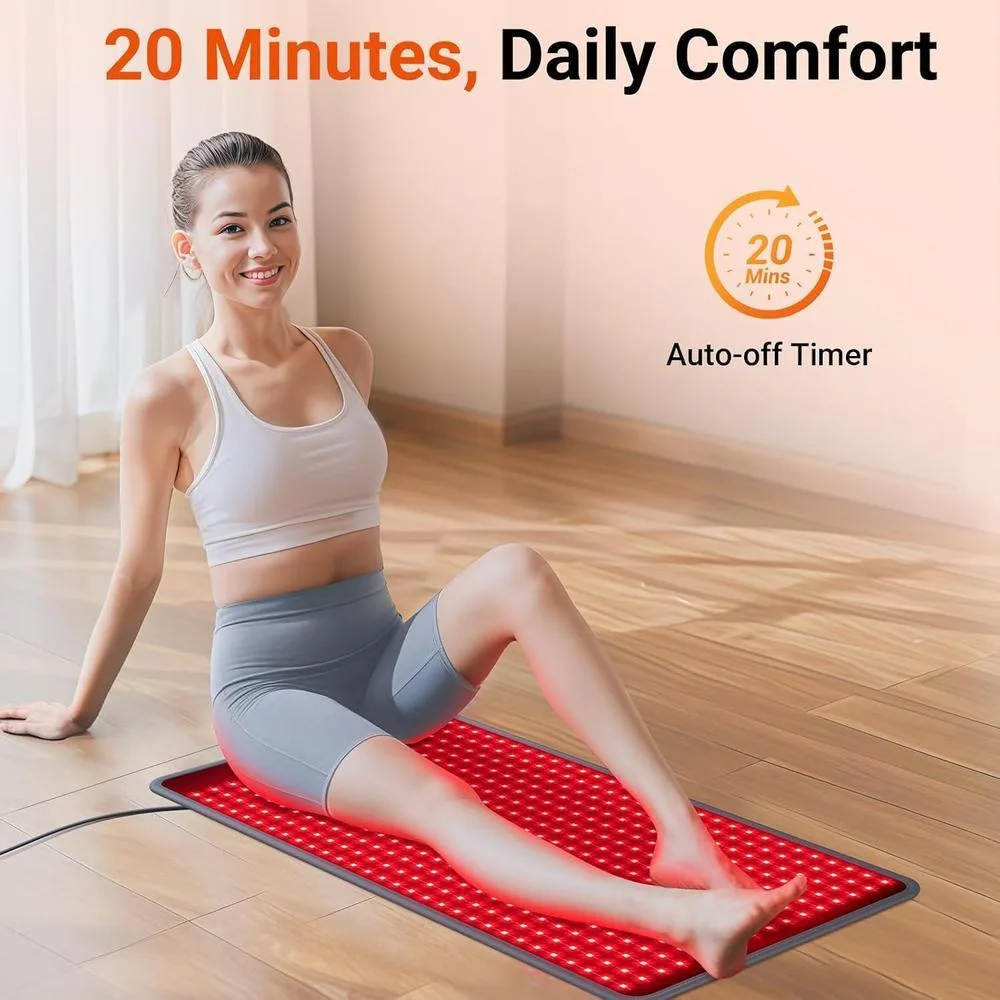 Comfytemp Red Light Mat, manta flexible de luz infrarroja cercana portátil con temporizador