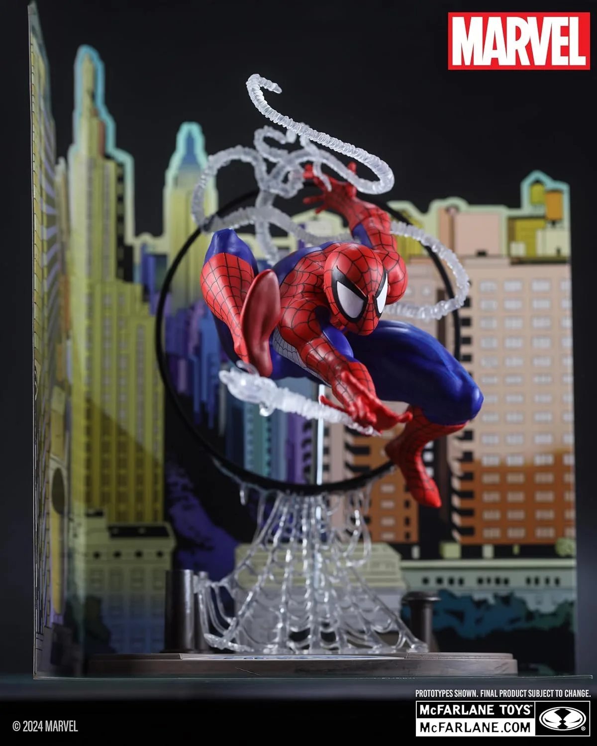McFarlane Toys Marvel Spider-Man Escala 1:6 con Escena y Comic (The Amazing Spider-Man #301)