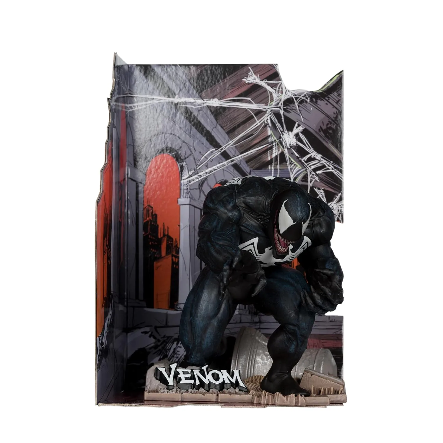 Figura coleccionable McFarlane Toys Marvel Venom escala 1:10 con escena The Amazing Spider-Man #316