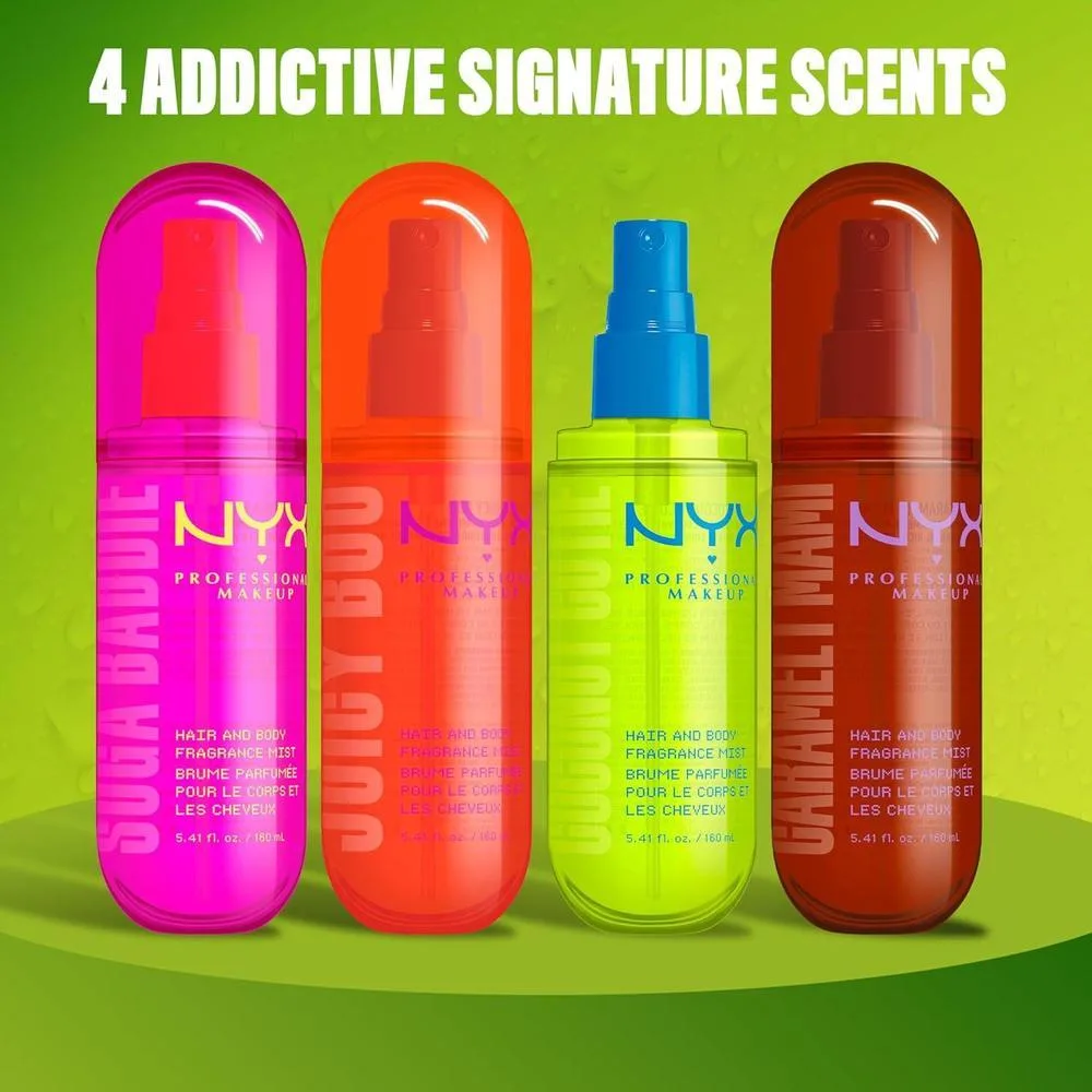 Perfume NYX Professional Makeup Caramelt Mami: Dulce Aroma a Caramelo para Cabello y Cuerpo, Vegano y Cruelty-Free