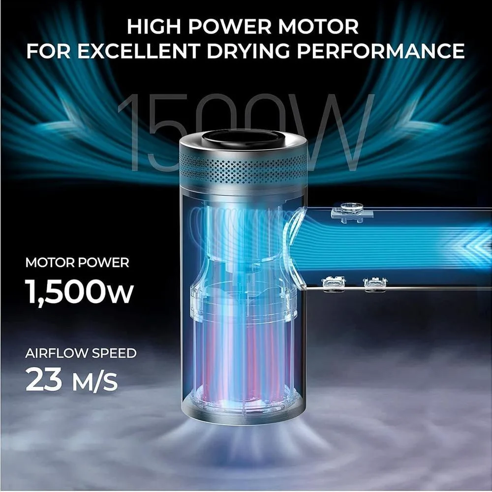 Secador de pelo TYMO profesional con difusor, tecnología iónica, motor de alta velocidad, 4 temperaturas y 3 velocidades