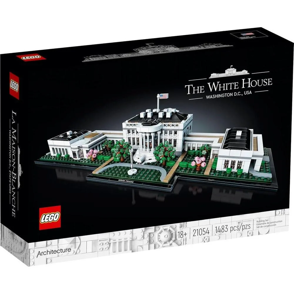 LEGO Architecture: Construcción de La Casa Blanca, set creativo para adultos y adolescentes, icónica oficina presidencial