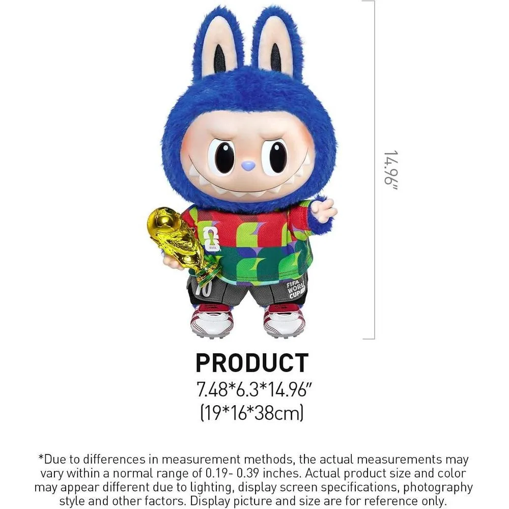 POP MART THE Monsters × FIFA: Peluche Labubu con Ropa Copa Mundial 2026, Regalo para Fans de Deportes, Adolescentes y Adultos