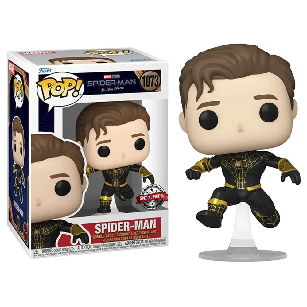 Funko Pop! Marvel Spider-Man No Way Home Black/Gold Unmasked (Exclusivo)