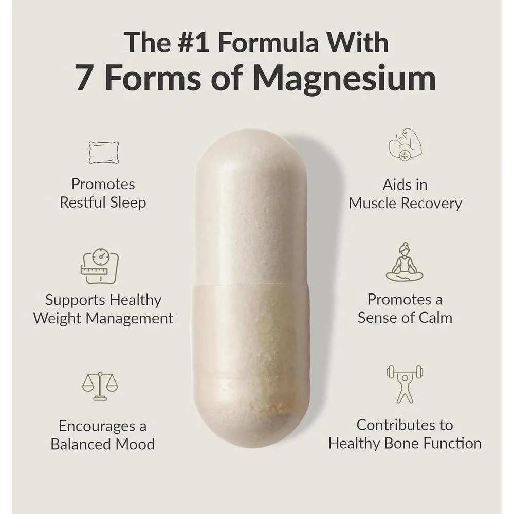 BIOptimizers Magnesium Breakthrough con 7 Formas: Glicinato, Malato, Citrato - Apoyo para Sueño y Función Cognitiva
