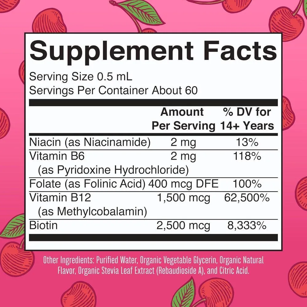 MaryRuth Organics Complejo de Vitamina B, Suplemento Vegano y Orgánico con Biotina, Vitamina B12 y Niacina, Apoyo Metabólico