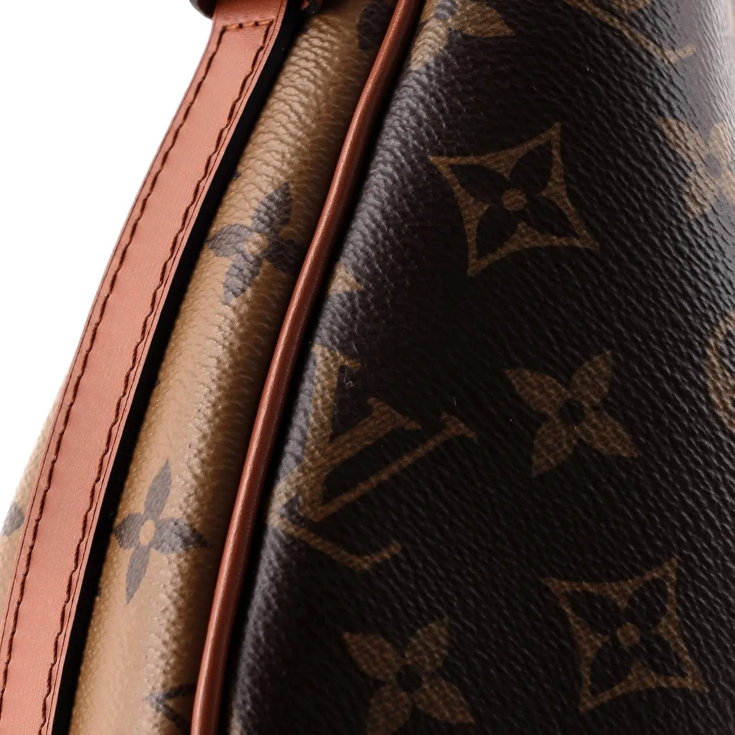 Original, Louis Vuitton Pre-Loved Loop Hobo Reverse Monogram Canvas, Brown