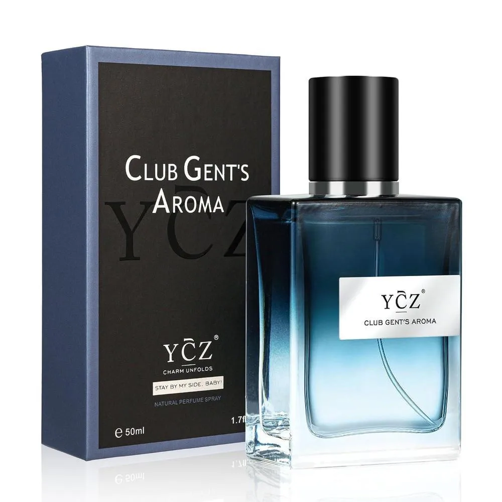 Ycz Club Perfume para hombres, fragancia esencial de larga duración con notas aromáticas amaderadas de aldehído