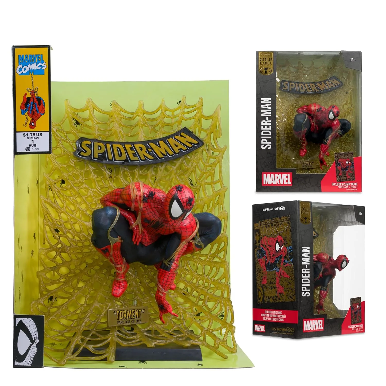 McFarlane Toys Marvel Statue PVC 1/6 Spider-Man (Spider-Man #1) Gold Label