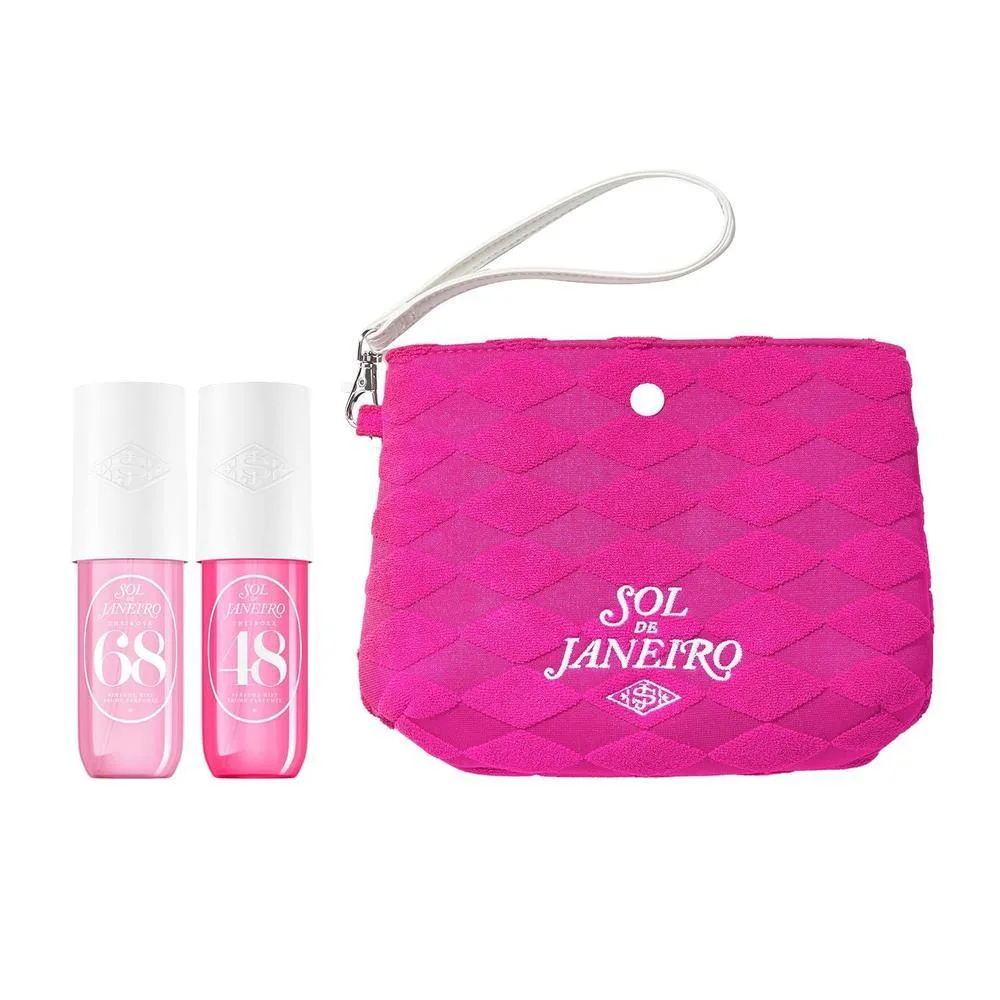 Set de Perfumes Sol de Janeiro Cheirosa 48 y Cheirosa 68 con Bolsa Rosa