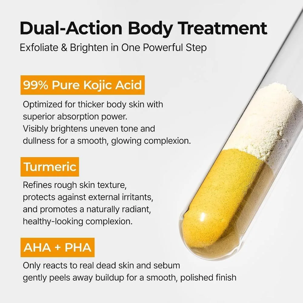 Dr.Melaxin Cuidado de Queratina Corporal Ácido Kójico Cúrcuma Spray Exfoliante Solución Peeling Cuidado Coreano