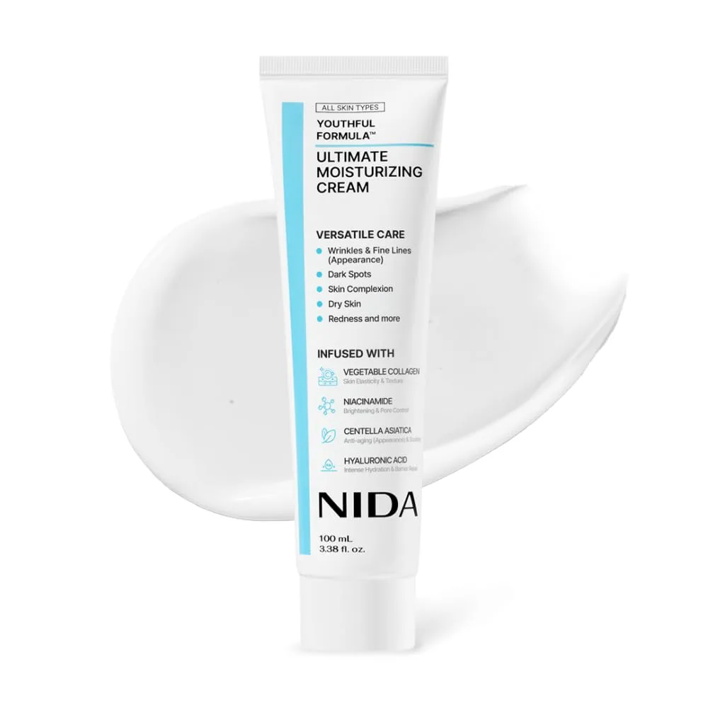Crema Hidratante NIDA Youthful Formula con Centella Asiática, Niacinamida y Ácido Hialurónico 100ml