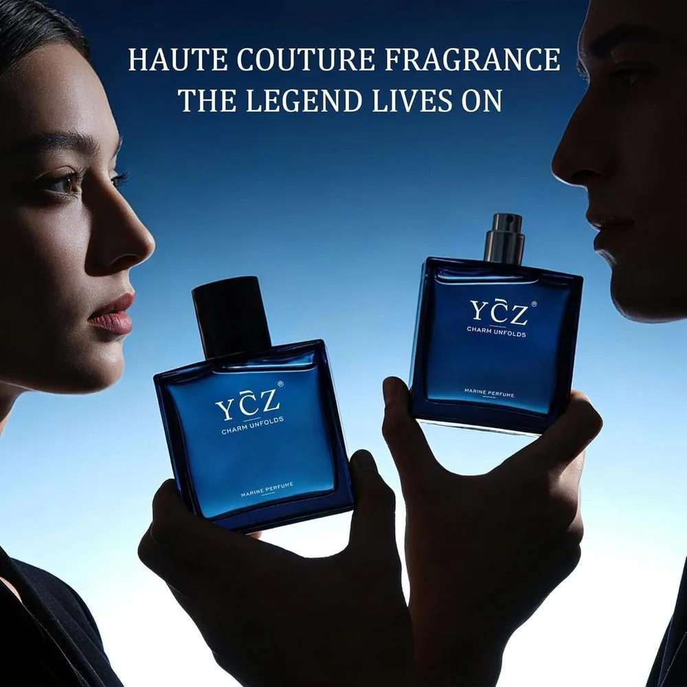 Ycz Charm Unfolds Perfume Marino para Hombres, Colonia Eau De Parfum de Larga Duración, Fragancia Oriental Amaderada