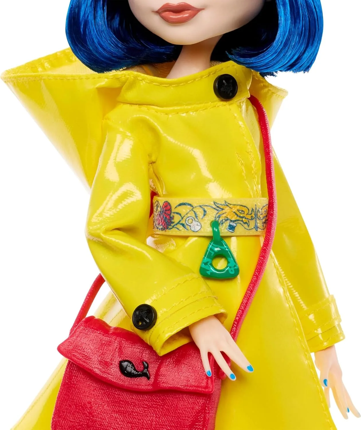 Monster High Skullector Doll, Coraline Collectible in Yellow Raincoat