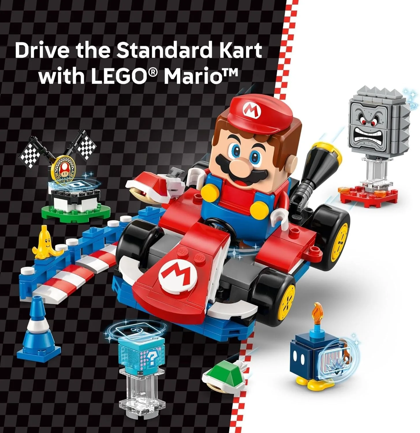 LEGO Super Mario: Mario Kart – Interactive Mario & Standard Kart Building Toy