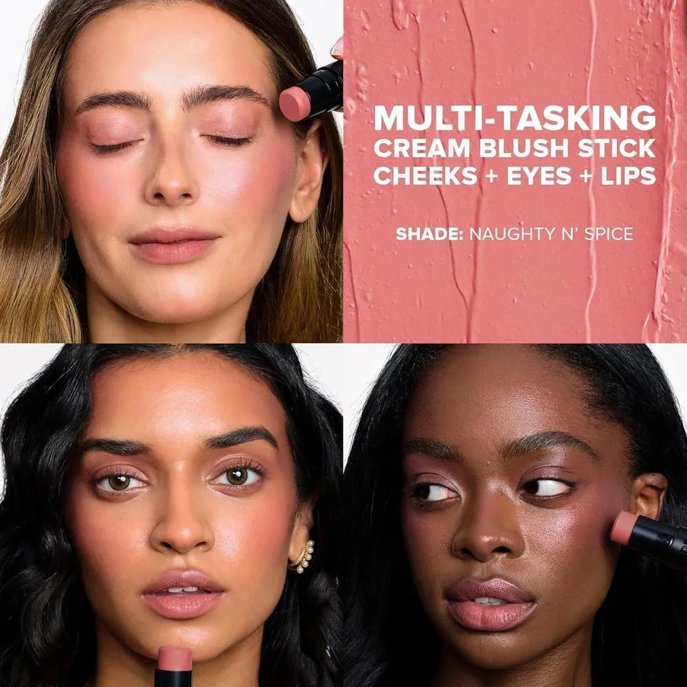 Rubor En Barra Nudestix Nudies 3 En 1 Para Mejillas, Ojos Y Labios Naughty N' Spice