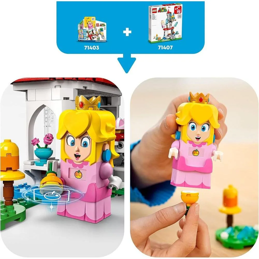 LEGO Super Mario Set de Expansión Traje de Gato Peach y Torre Helada 71407 para Niños con 494 Piezas de Juego