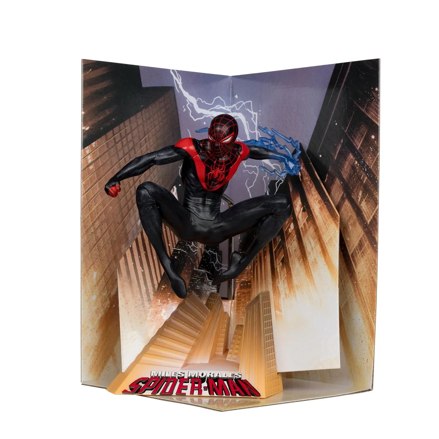 Figura Coleccionable McFarlane Toys Marvel Spider-Man Miles Morales 1:10 con Escena