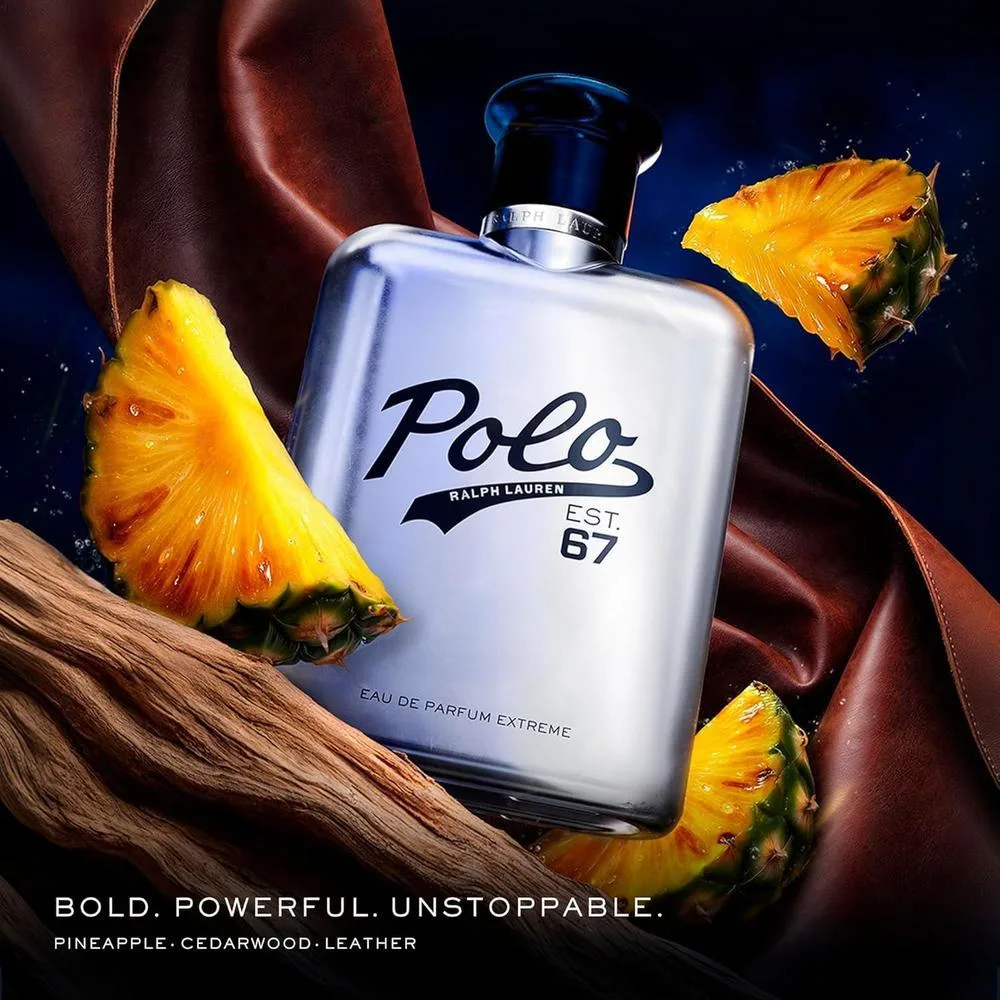 Ralph Lauren Polo 67 Extreme Eau de Parfum Hombre - Aroma Gourmand con Piña Caramelizada, Cedro y Cuero