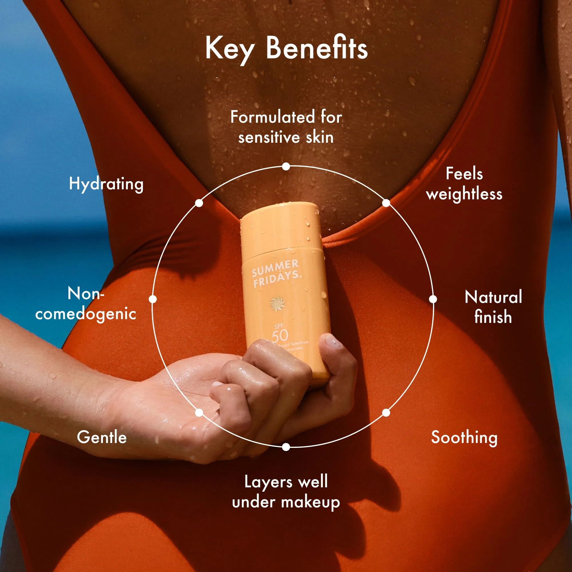Summer Fridays ShadeDrops SPF 50 - Protector Solar Mineral Hidratante con Ceramidas y Vitamina E (50ml)