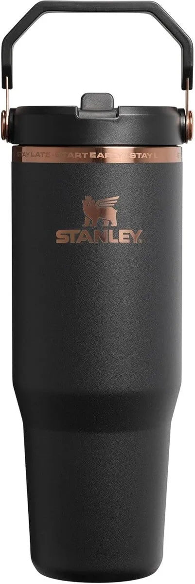 Botella térmica Stanley x IceFlow 2.0 Flip Straw Tumbler 30 oz con asa Messi Goat Black