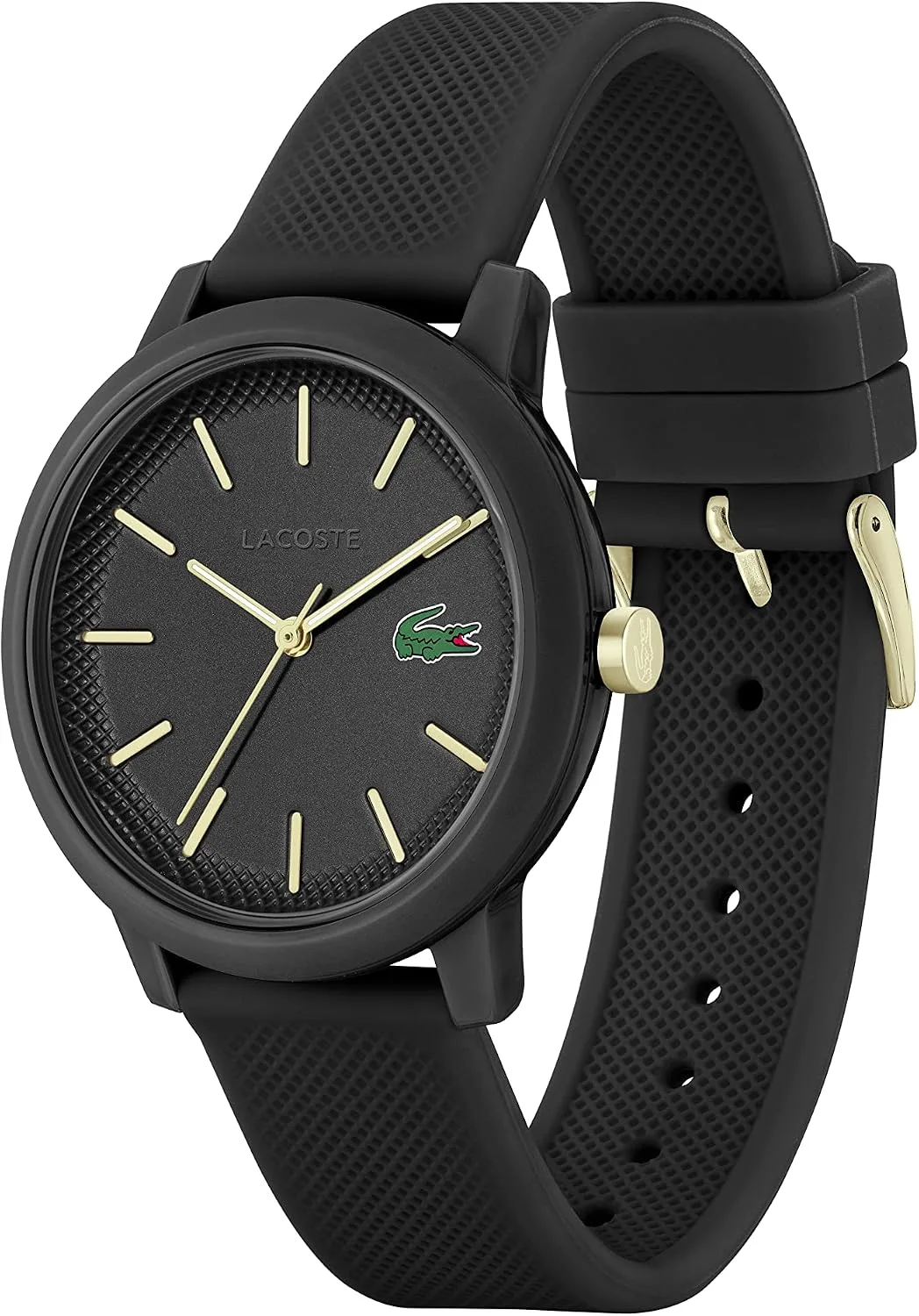 Reloj Lacoste 12.12 Cronógrafo - Correa de Silicona 42mm (Negro)