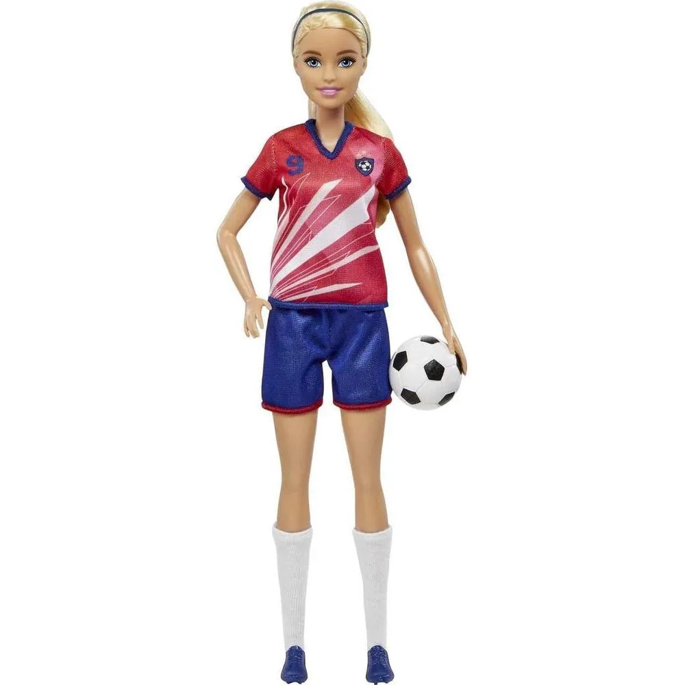 Muñeca Barbie Futbolista con uniforme y accesorios