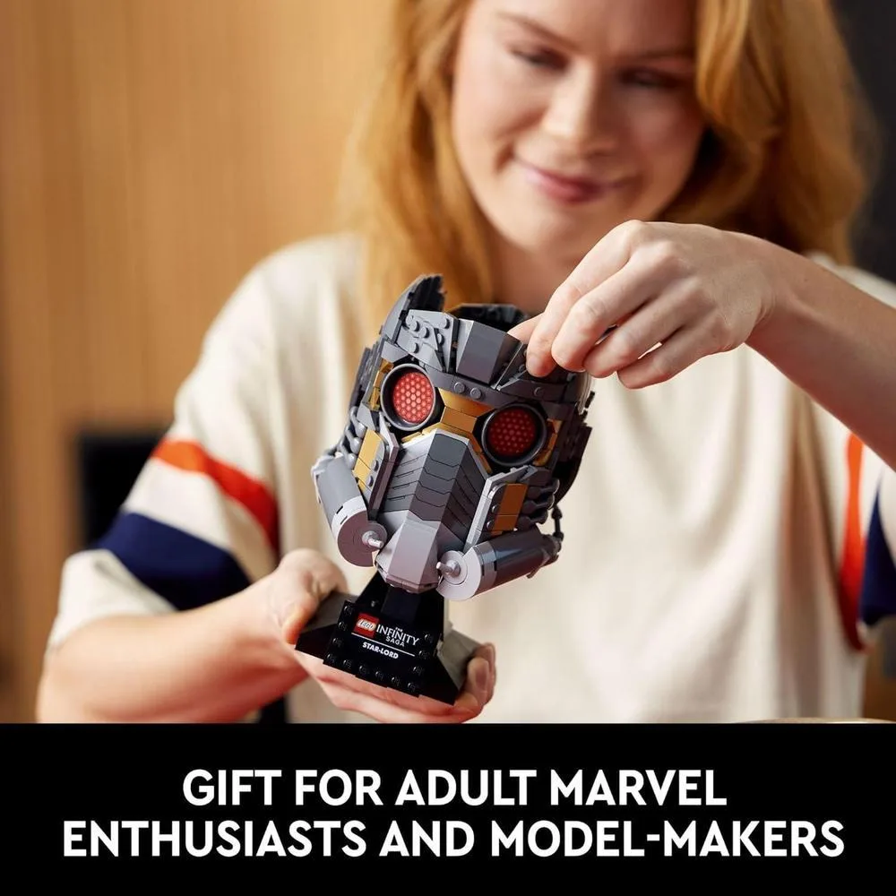 LEGO Marvel 76251 Casco de Star-Lord, modelo coleccionable para adultos, decoración del hogar, actividad creativa