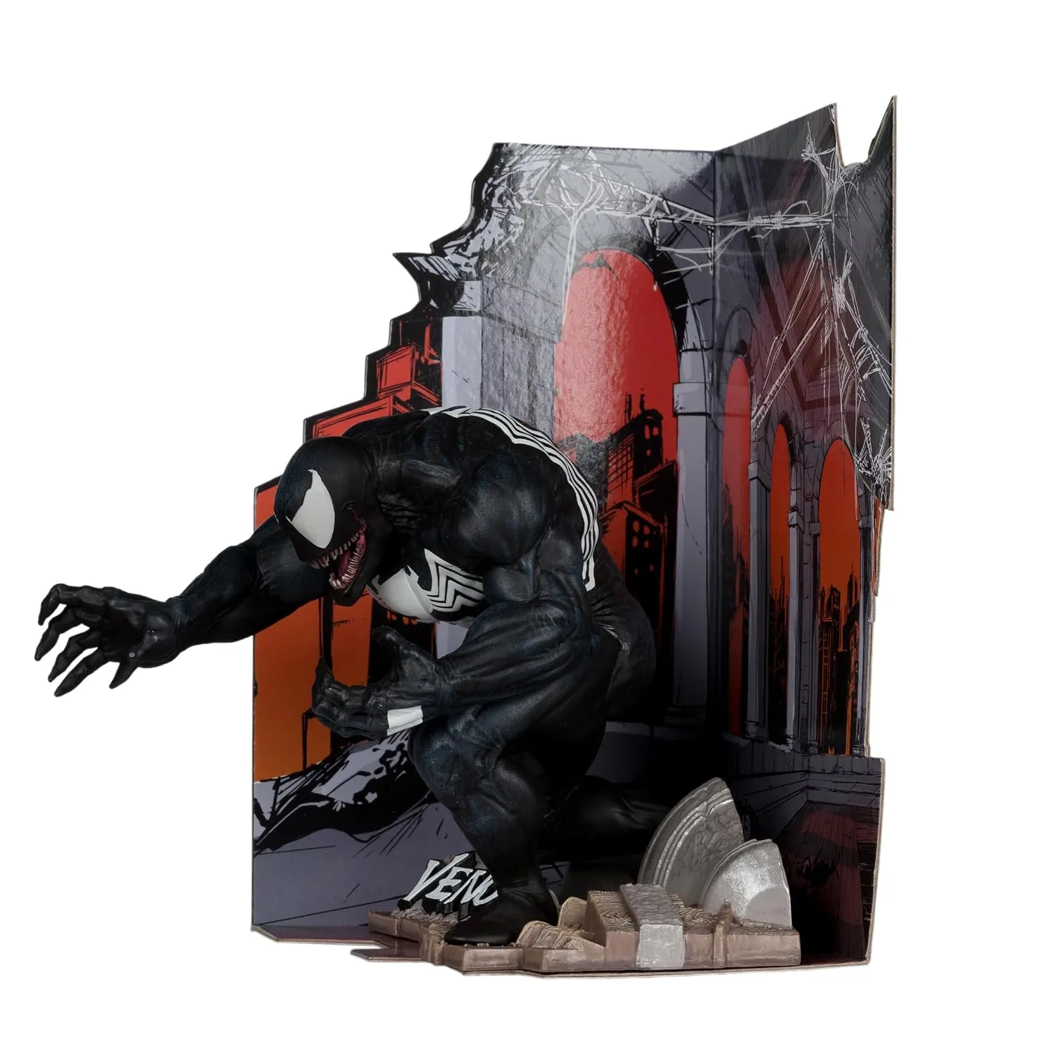 McFarlane Toys Marvel Venom Escala 1:10 con Escena (The Amazing Spider-Man #316)