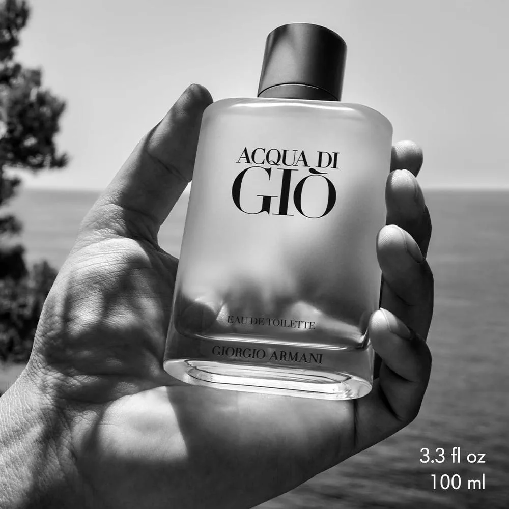 Acqua de Giò para hombre, colonia Eau de Toilette con fragancia duradera de bergamota, jazmín y almizcle