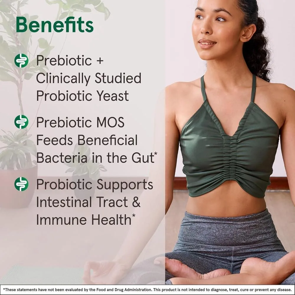 Jarrow Formulas Saccharomyces Boulardii + MOS Probiotics, Apoyo Digestivo e Intestinal, 5B CFU, 180 Cápsulas, Vegano
