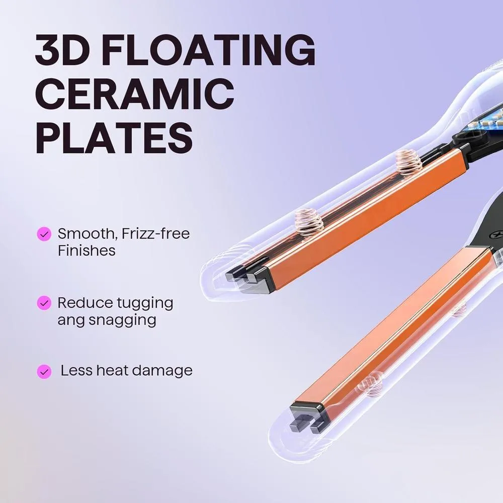Plancha plana pequeña tipo lápiz Wavytalk para cabello corto, corte pixie y flequillo. Ideal para peinados precisos y rizos suaves