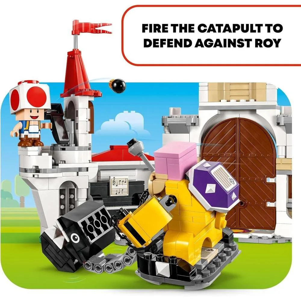 LEGO Super Mario aventura en el castillo de Peach con Roy y personajes de Nintendo, set de construcción para niños y niñas