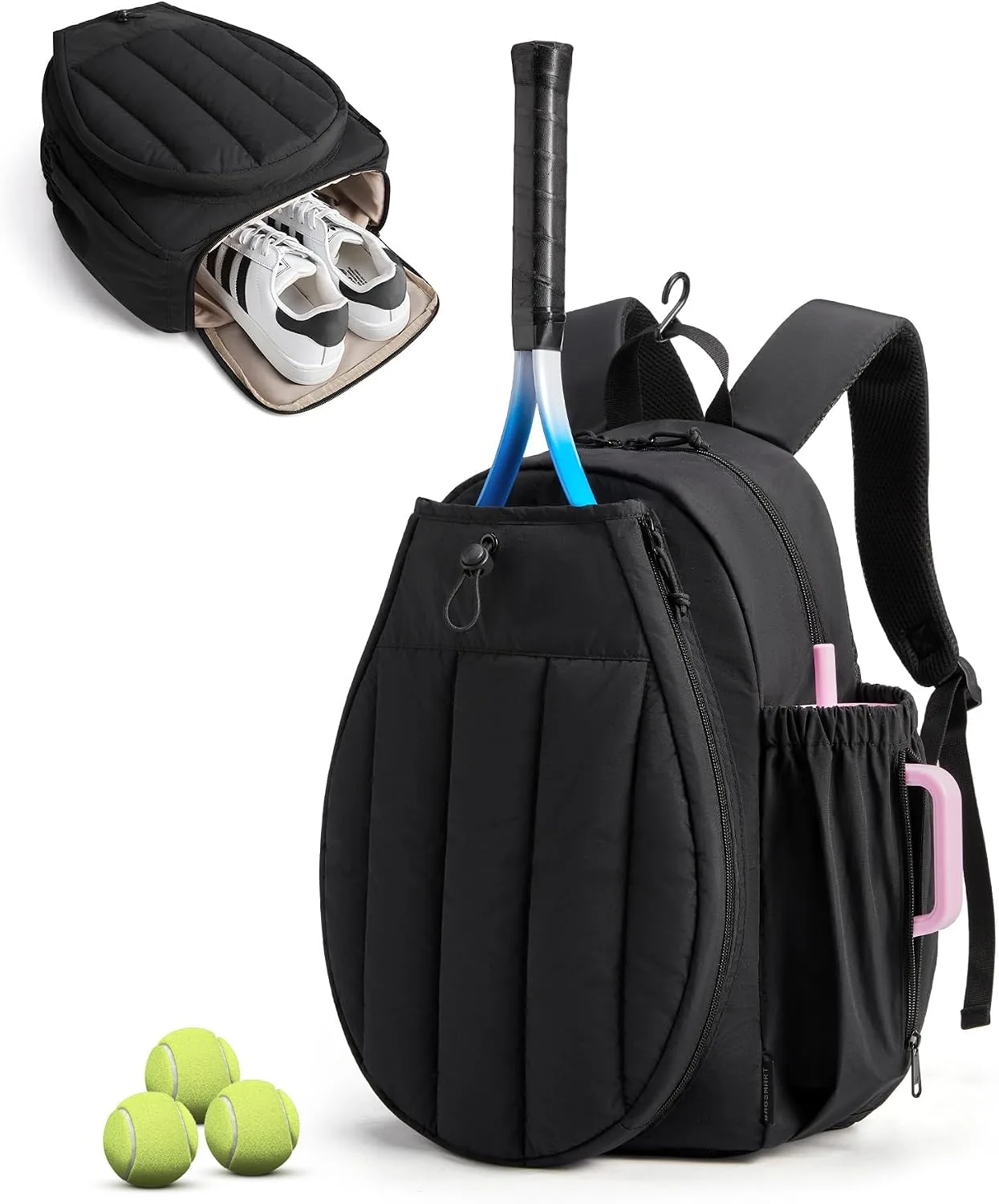 BAGSMART Tennis Gym Bag for Women, 3-in-1 Pickleball Backpack Sports Duffle
