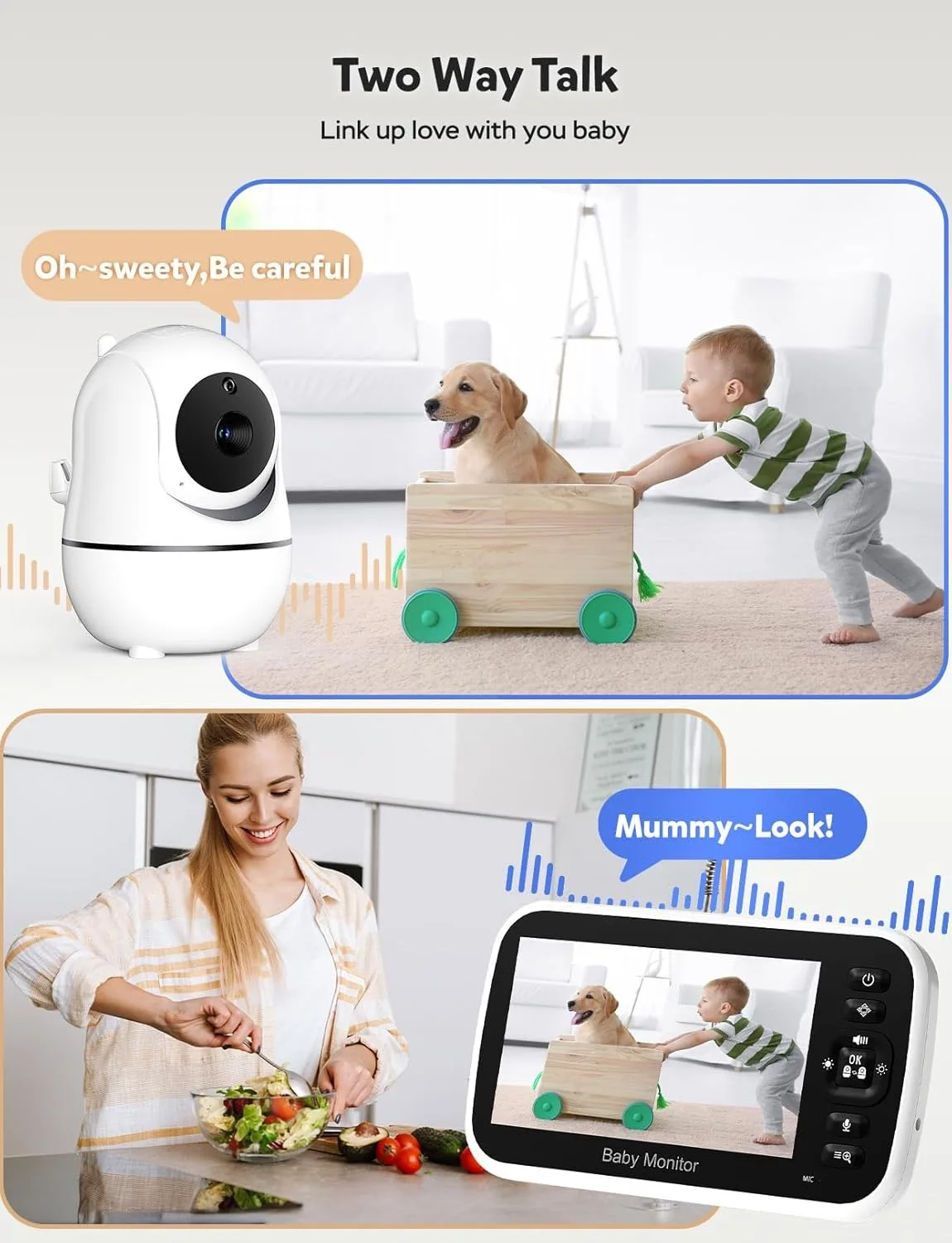 GoodBaby 5" Baby Monitor with Camera and Audio