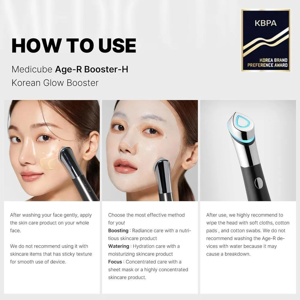 medicube Booster H - Potenciador coreano de brillo facial para maximizar y potenciar la absorción del cuidado de la piel