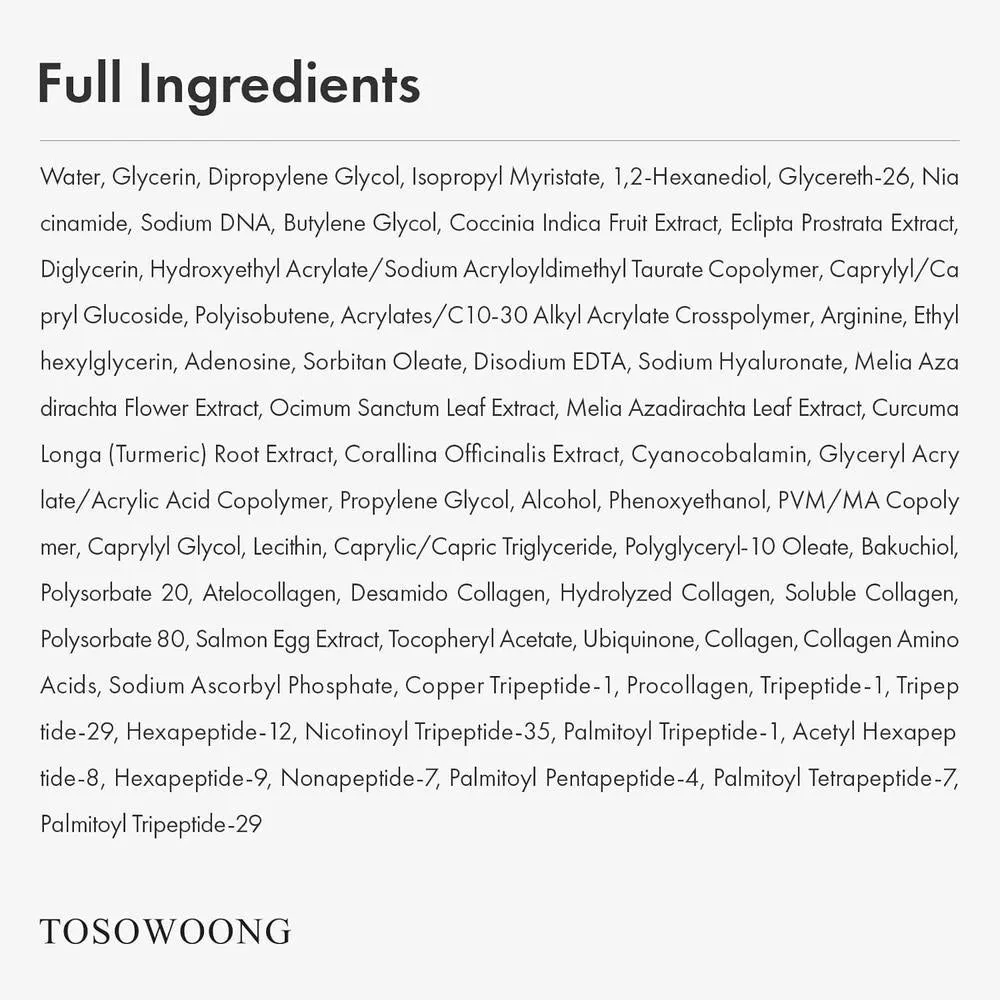 TOSOWOONG Suero Pink Peptide 12 PDRN Con ADN De Salmón 33ml