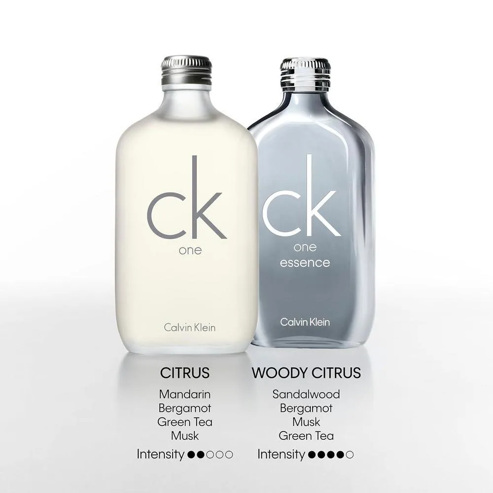 Calvin Klein CK One Essence Parfum Intense - Colonia unisex fresca con bergamota, té verde y sándalo