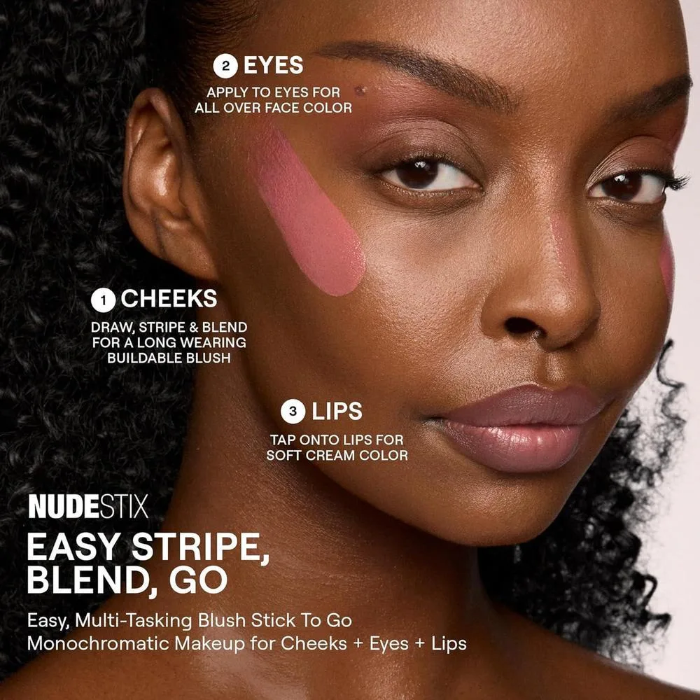 Rubor En Barra Nudestix Nudies 3 En 1 Para Mejillas, Ojos Y Labios Naughty N' Spice